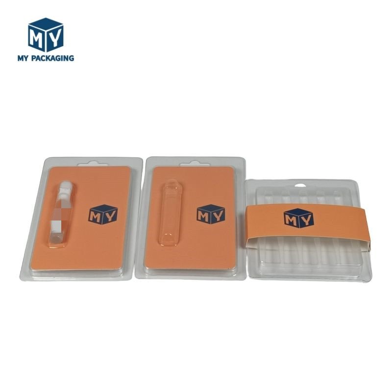 OEM Supplier Custom Double Printed Pre Clamshell Slide Blister Packing Plastic Roll Tray Blister Insert Card Packaging Box