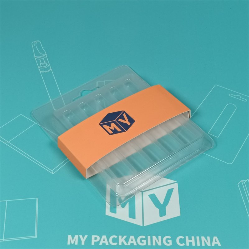 OEM Supplier Custom Double Printed Pre Clamshell Slide Blister Packing Plastic Roll Tray Blister Insert Card Packaging Box