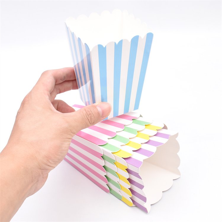 Custom Logo Printed Wholesale Cheap Top Quality Food Grade Popcorn Bucket Packaging Paper Box