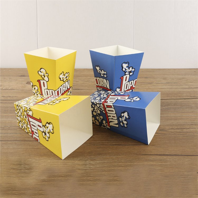Custom Logo Printed Wholesale Cheap Top Quality Food Grade Popcorn Bucket Packaging Paper Box