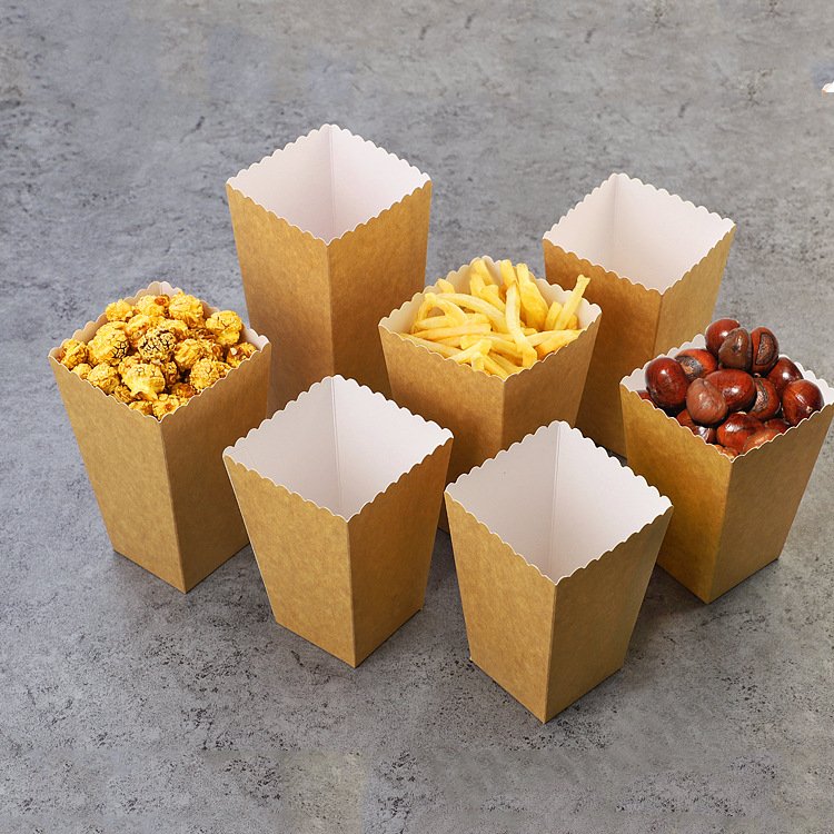 Custom Logo Printed Wholesale Cheap Top Quality Food Grade Popcorn Bucket Packaging Paper Box