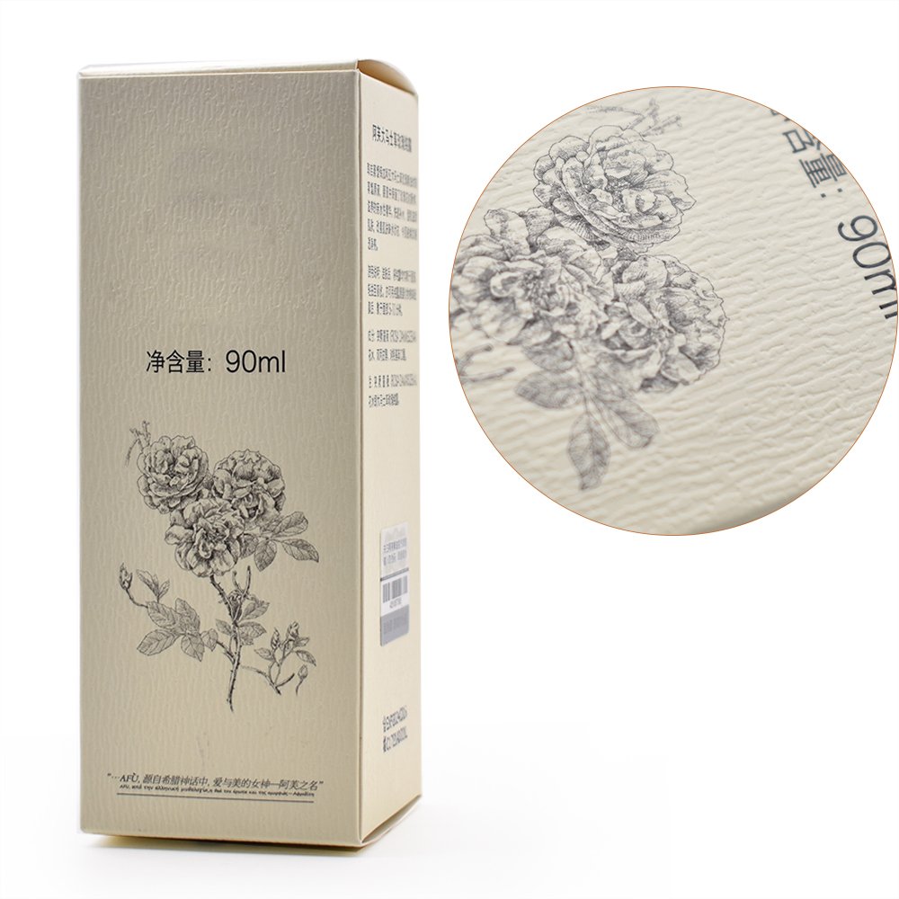 Custom logo cosmetic packaging box white black paper gift box