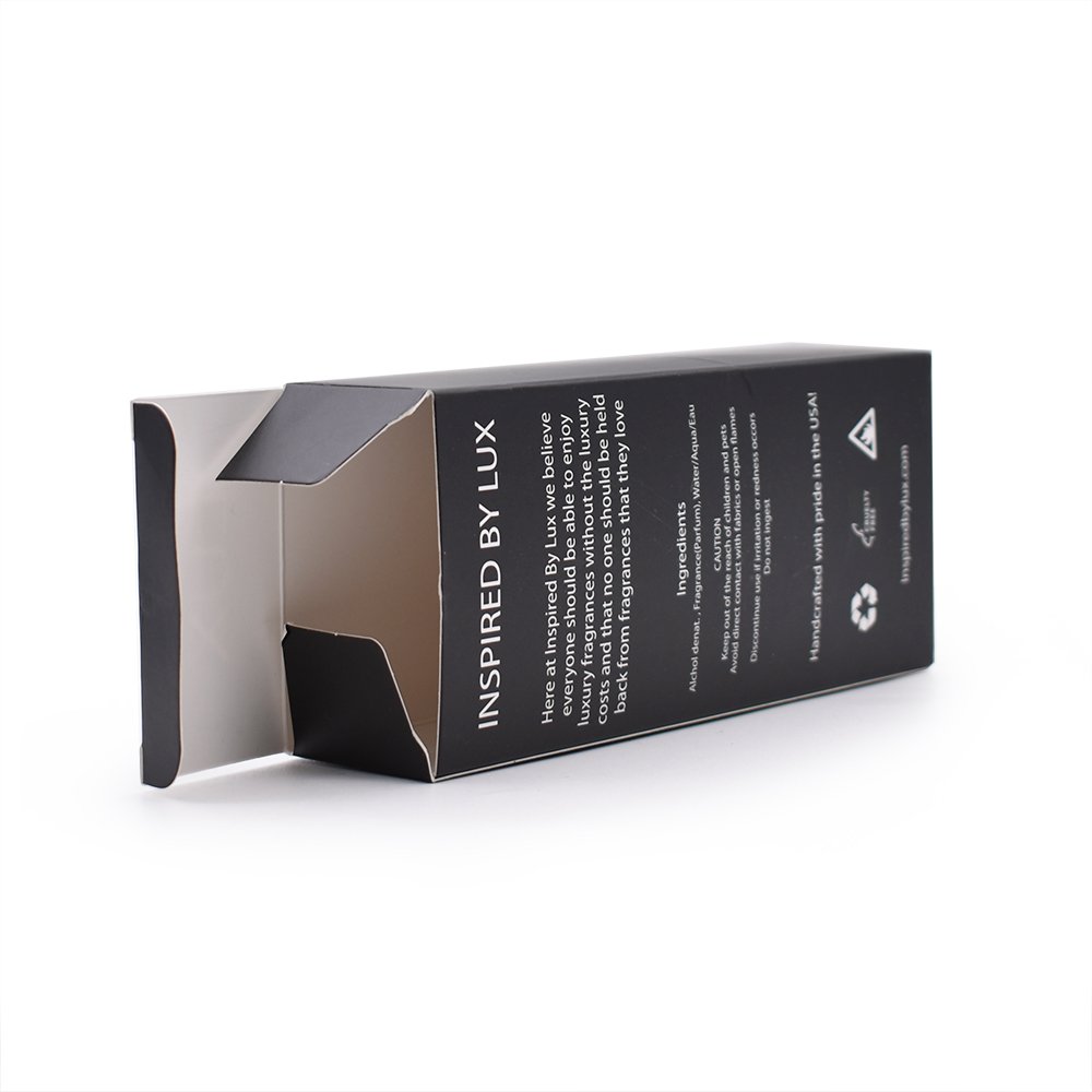 Custom logo cosmetic packaging box white black paper gift box