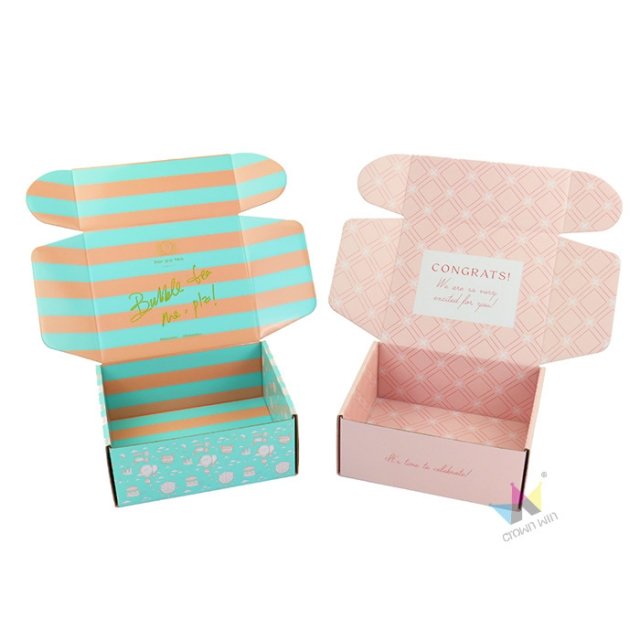 Super hard corrugated small transport packaging paper box customized color printing clothing underwear packaging paper box