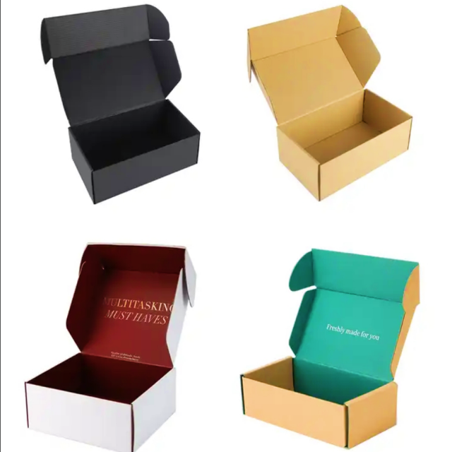 Super hard corrugated small transport packaging paper box customized color printing clothing underwear packaging paper box