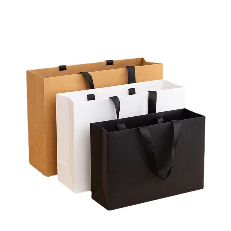 News Simple Birthday Gift Bag Shopping Bag for Clothing Paper Bag Thread Rope Packaging wholesales