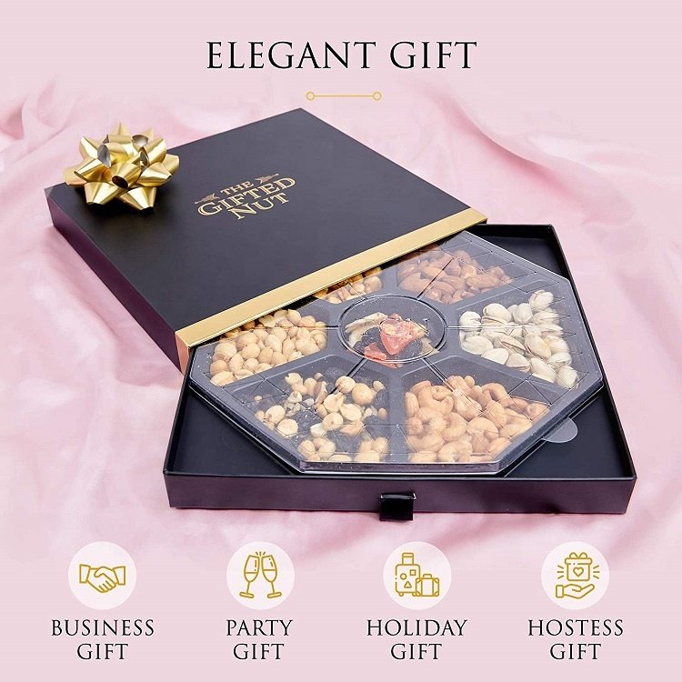 Wholesale new design gourmet nut gift monthly paper packaging boxes