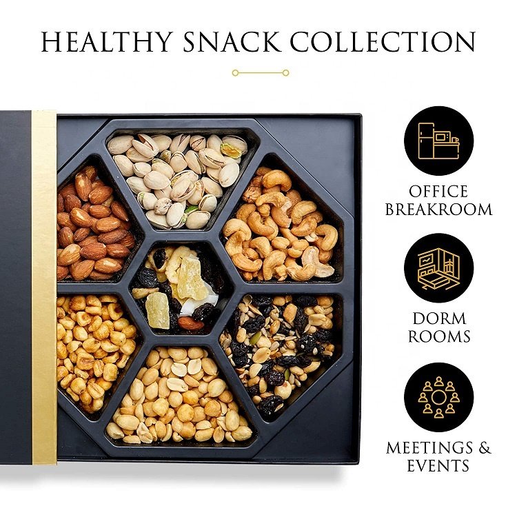 Wholesale new design gourmet nut gift monthly paper packaging boxes