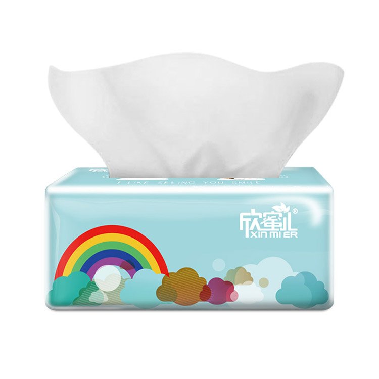 Paper Factory Direct Sales, Super Cute Rainbow Facial Tissue, Soft packaging , Customizable Logo, Fast Shipping