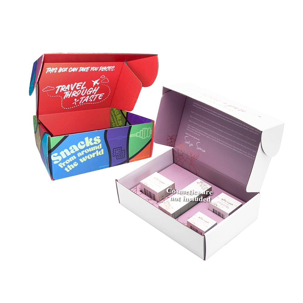 Customized brand logo pink clothing packaging box luxury recycle carton shipping mailer gift paper boxes
