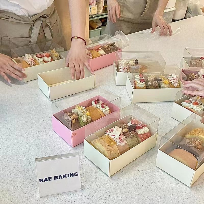 clear gift transparent paper pet box packaging top pvc lid with for window pack ribbon plastic gift boxes