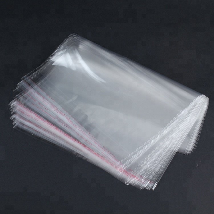 Clear OPP plastic packaging bag, good quality self adhesive garment clothes plastic packaging bag