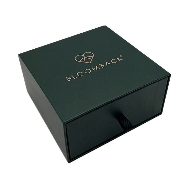 Custom Logo Luxury Sliding Cover Rigid Cardboard Paper Packaging Gift Small Drawer Box With Ribbon For Jewelry Candle Cosmetics