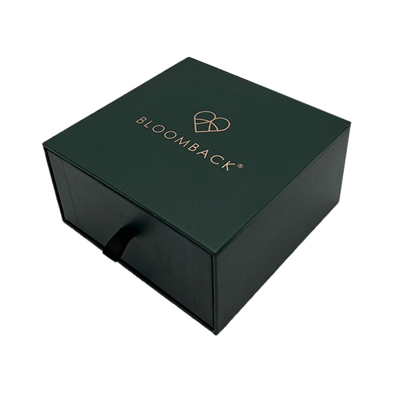 Custom Logo Luxury Sliding Cover Rigid Cardboard Paper Packaging Gift Small Drawer Box With Ribbon For Jewelry Candle Cosmetics