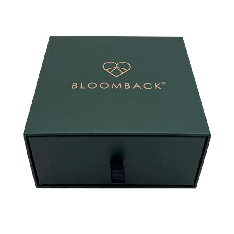 Custom Logo Luxury Sliding Cover Rigid Cardboard Paper Packaging Gift Small Drawer Box With Ribbon For Jewelry Candle Cosmetics