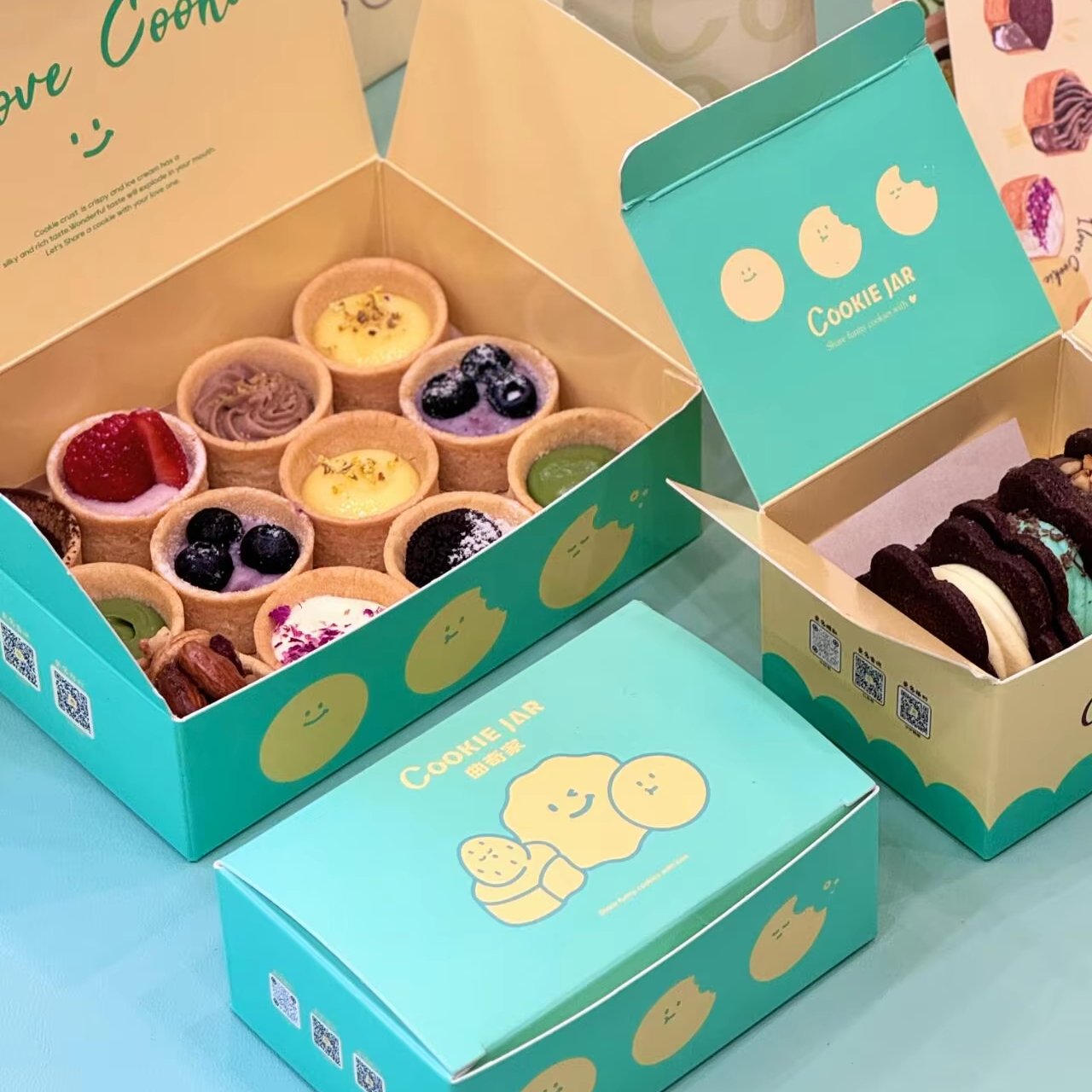 Custom Size Grease proof Paper Wholesale Pastry Donut Cookies Brownies Shipping Packaging Paper Boxes