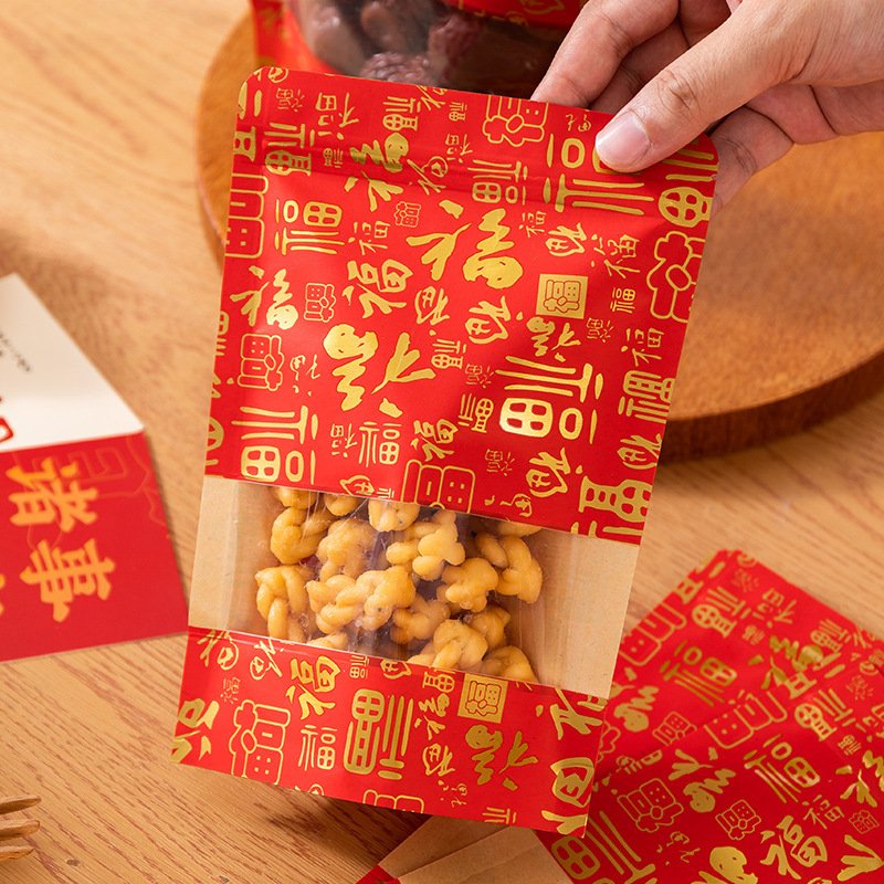 Custom Durable Kraft Paper Plastic Packaging Resealable Zipper Popcorn Nuts Dehydrated Cranberries Dried Fruits Packaging Bags