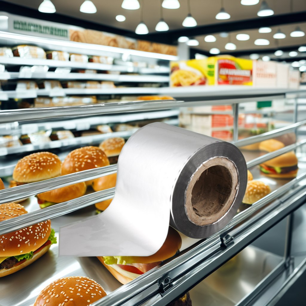 Aluminum Foil Food Wrappers for Burgers Pizza CakeRaw Rolling Papers in Carton Packaging