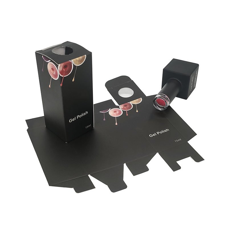 custom nail polish oil paper box empty nail polish box packaging for single