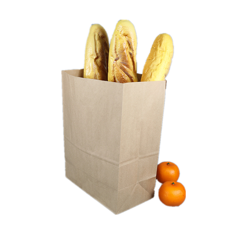 100pcs Kraft Paper Bag Gift Bags Packaging Food Cookie Bread Seen Snacks Baking Takeaway Bags