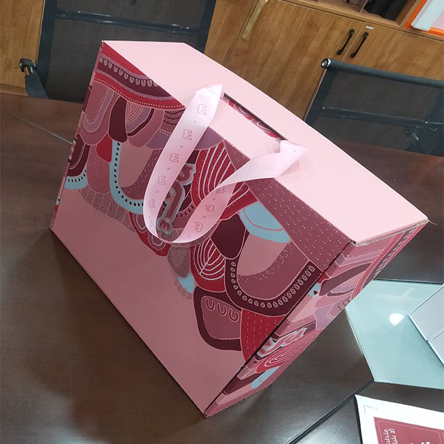 Custom Logo Pink Corrugated Mailer Cardboard Paper Packaging Mailing Postal Shipping Box