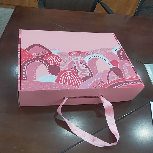 Custom Logo Pink Corrugated Mailer Cardboard Paper Packaging Mailing Postal Shipping Box