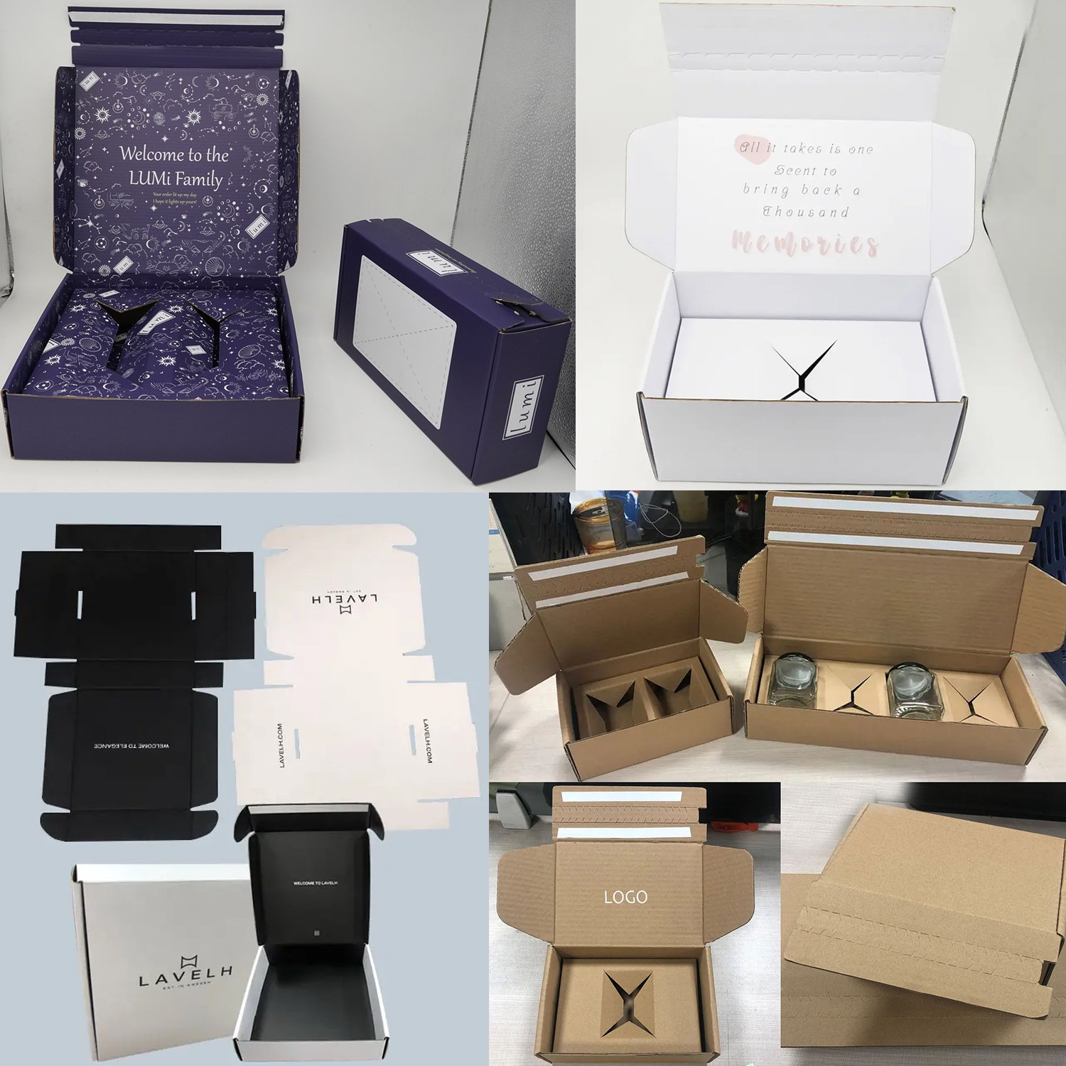 Eco-friendly custom tear-off strip express shipping box clothing packaging paper boxes