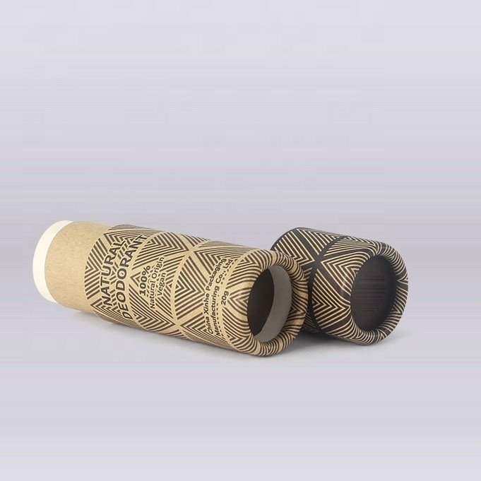 natural deodorant aluminum free push up solid perfume stick deodorant aluminum container cardboard paper tube packaging