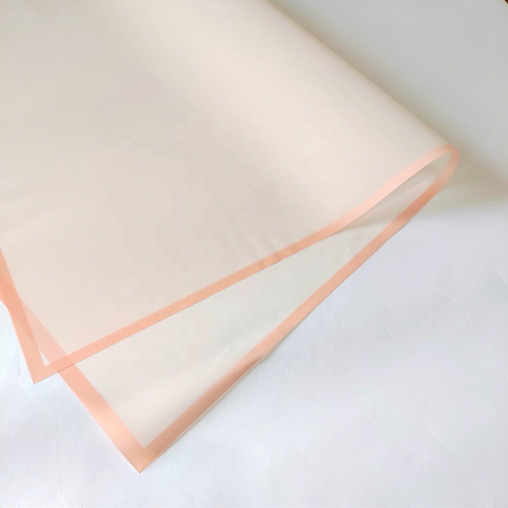 factory wholesale waterproof golden edge frame custom print floral flower gift packaging paper for florist bouquets wrapping
