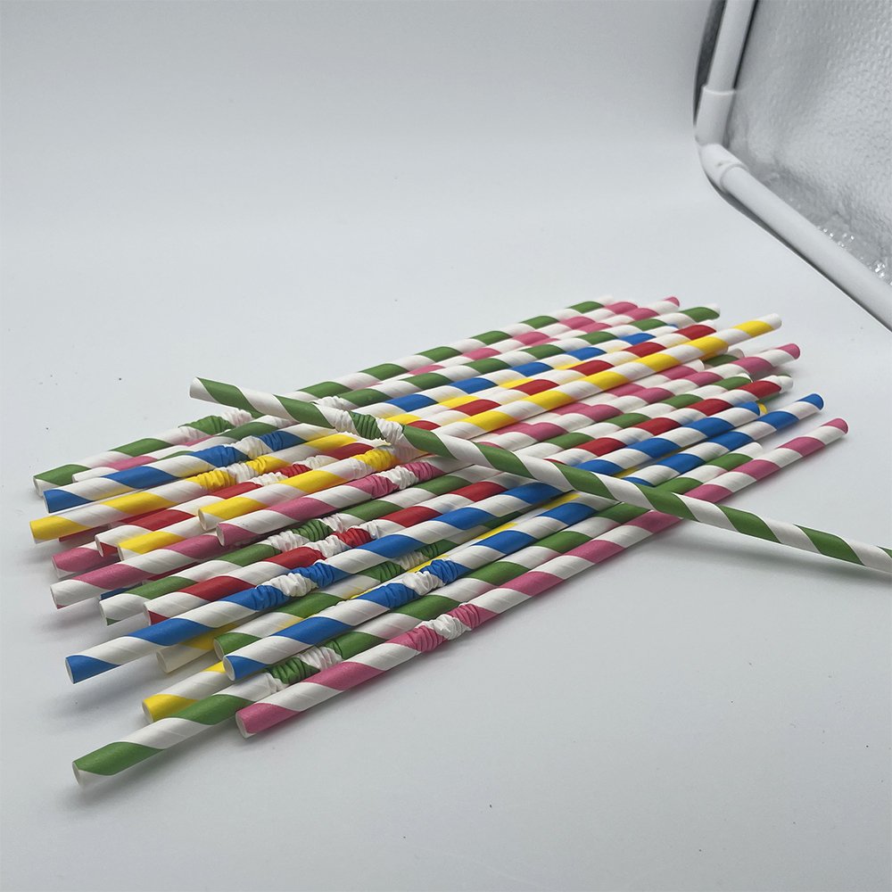 Party disposable paper bendy straw mix color flexible Paper straw 6mm 8mm 12mm Custom size Eco friendly Paper straw Bendable