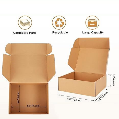 Custom Size Hard Corrugated Cardboard Printing Logo Black Kraft Paper Mailer Postal Delivery Shipping Packaging Box for Clothing