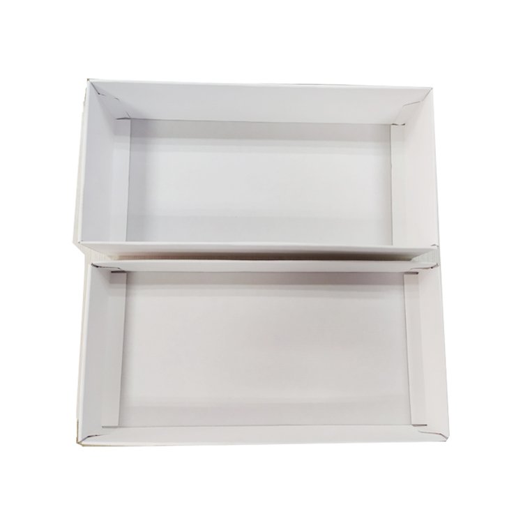 Wholesale Custom Recycling Ordinary White Paper Board Gift Packaging Box with Lid Upper and Lower Lid Transport Box