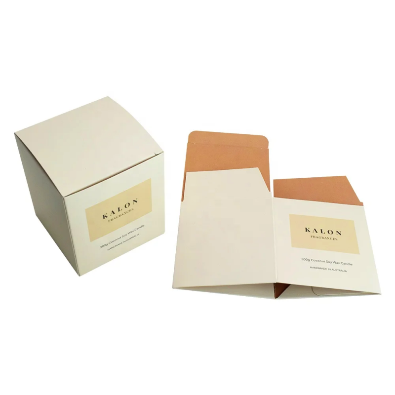 Customized logo hot stamping candle gift packaging paper box environmentally friendly folding candle packaging paper box