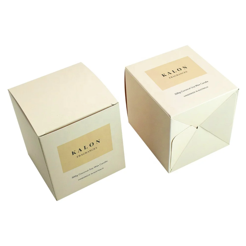 Customized logo hot stamping candle gift packaging paper box environmentally friendly folding candle packaging paper box