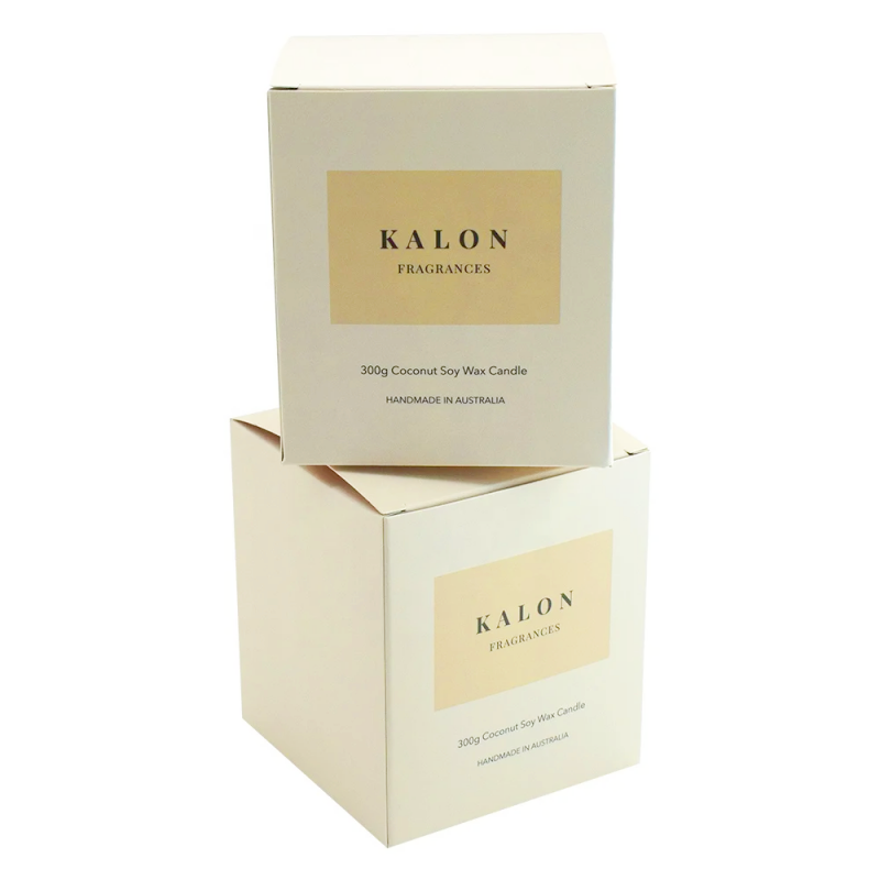 Customized logo hot stamping candle gift packaging paper box environmentally friendly folding candle packaging paper box