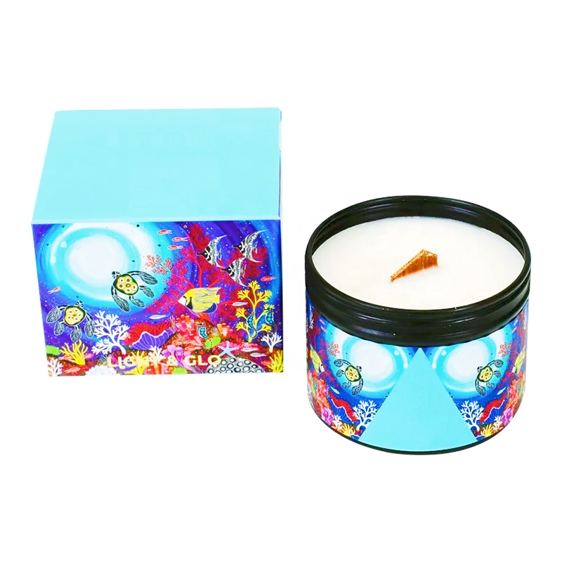 Customized logo hot stamping candle gift packaging paper box environmentally friendly folding candle packaging paper box