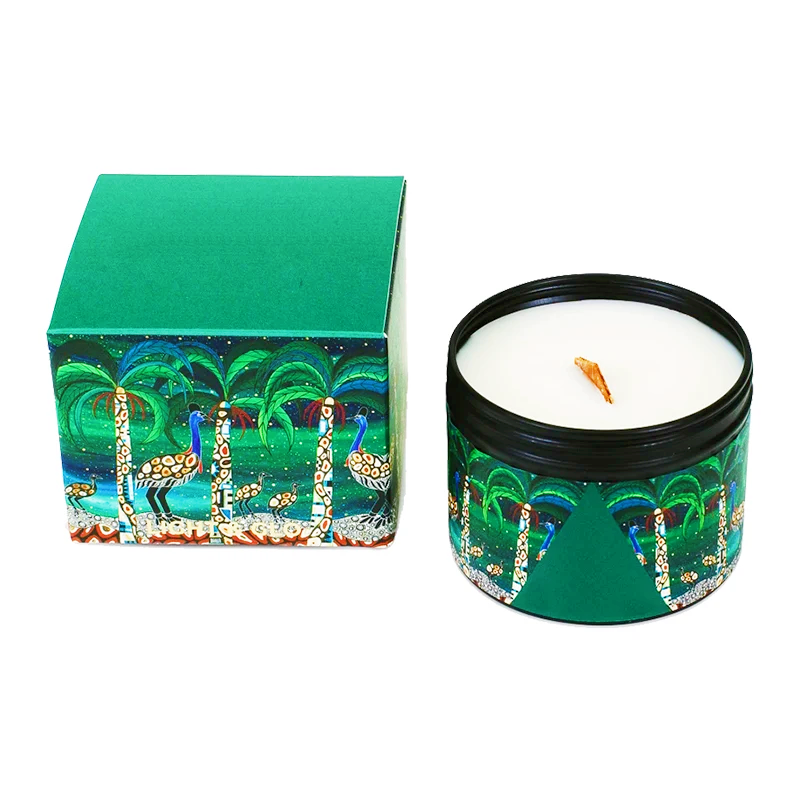 Customized logo hot stamping candle gift packaging paper box environmentally friendly folding candle packaging paper box