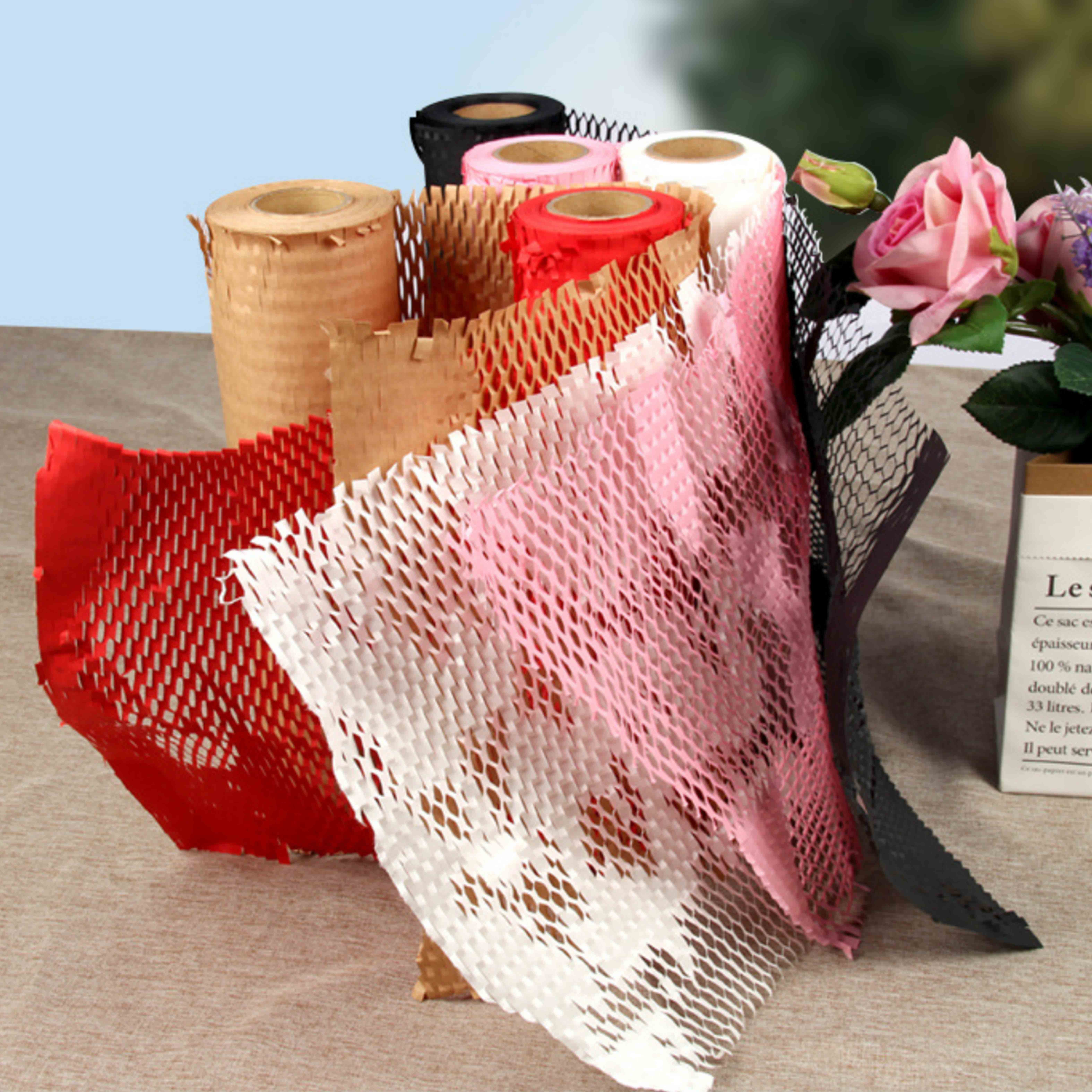 Biopoly 100% Recyclable Protective Wrapping Filling Buffer Packaging Honeycomb Cushion Paper Honeycomb Packaging Paper