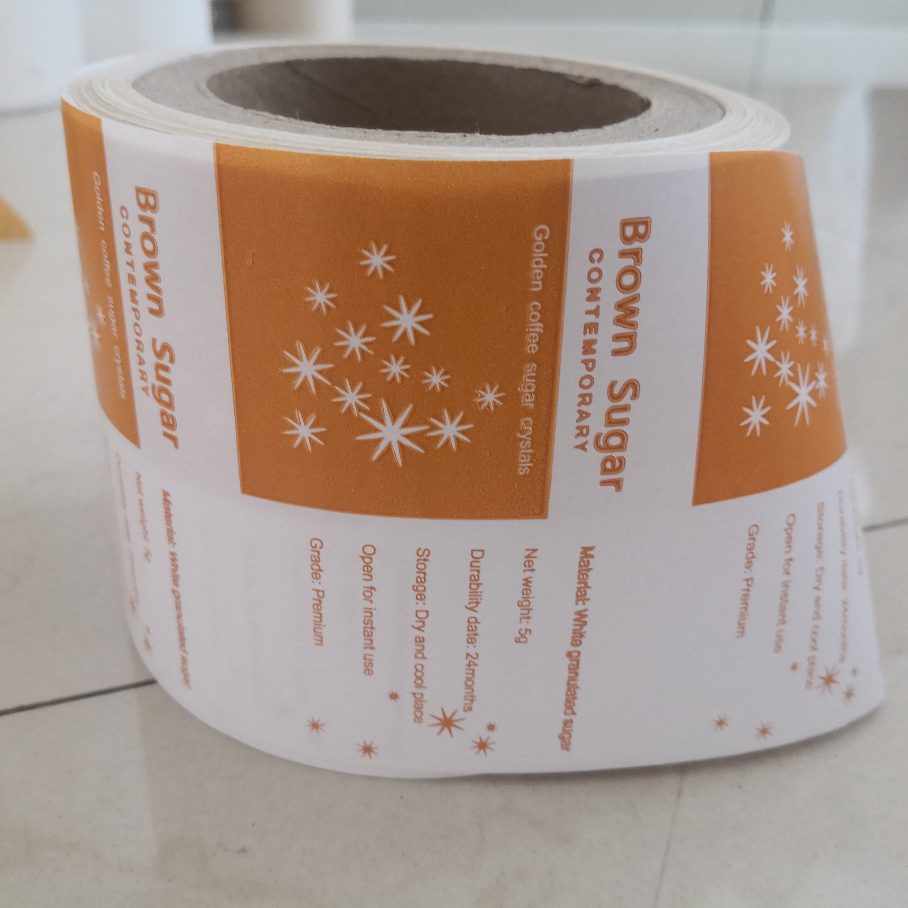 Heat Seal PE Laminated Paper Roll for Sugar Stick / Salt Sachets Packaging Paper