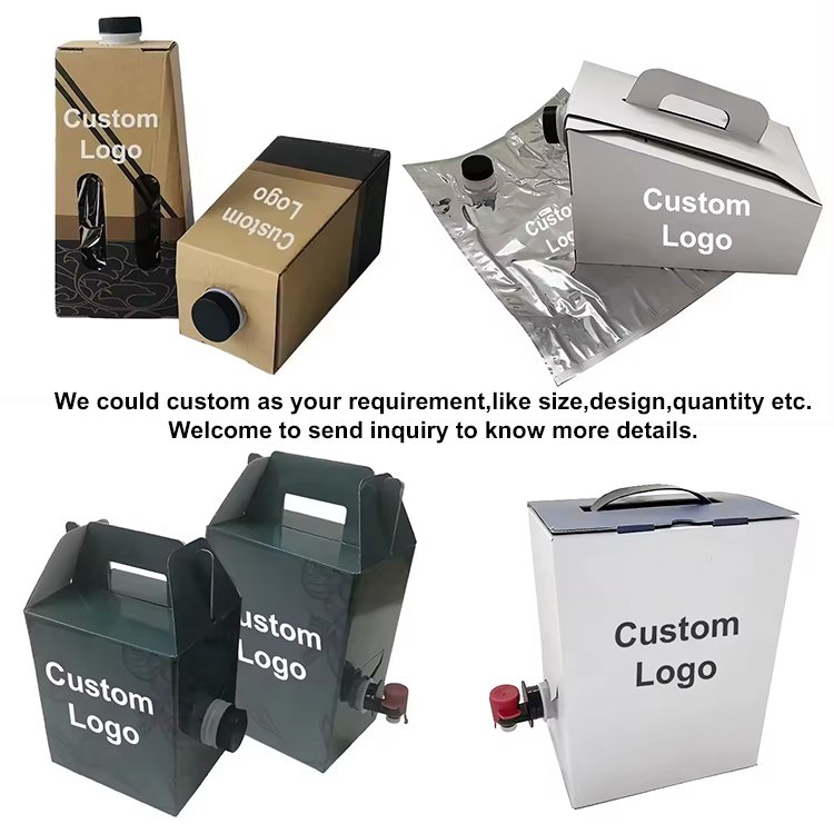 Custom Portable 1L/3L/5L/10L/20L coffee wine edible olive oil milk tea water juice drink BIB bag in box dispenser