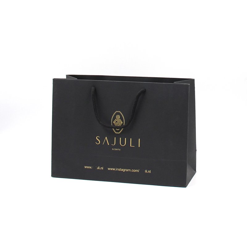 Wholesale Luxury Black Shoes Clothes Packing Paper Bags Printed Custom Logo Clothing Shopping Gift Jewelry Packaging Paper Bag
