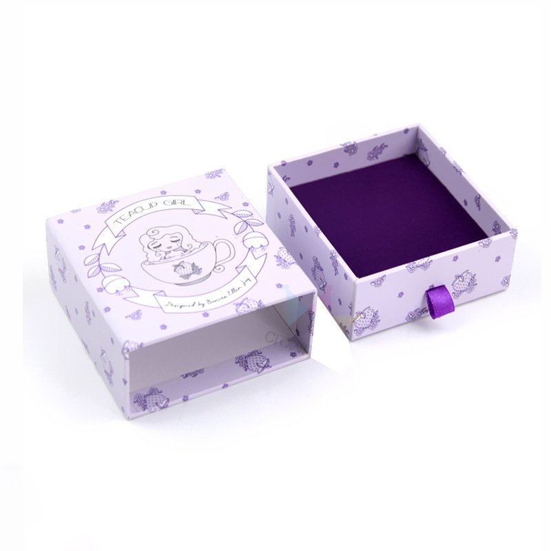 Custom Art Paper Lid And Base Drawer Flip Make Up Cosmetic Boxes Set Packaging For Gift
