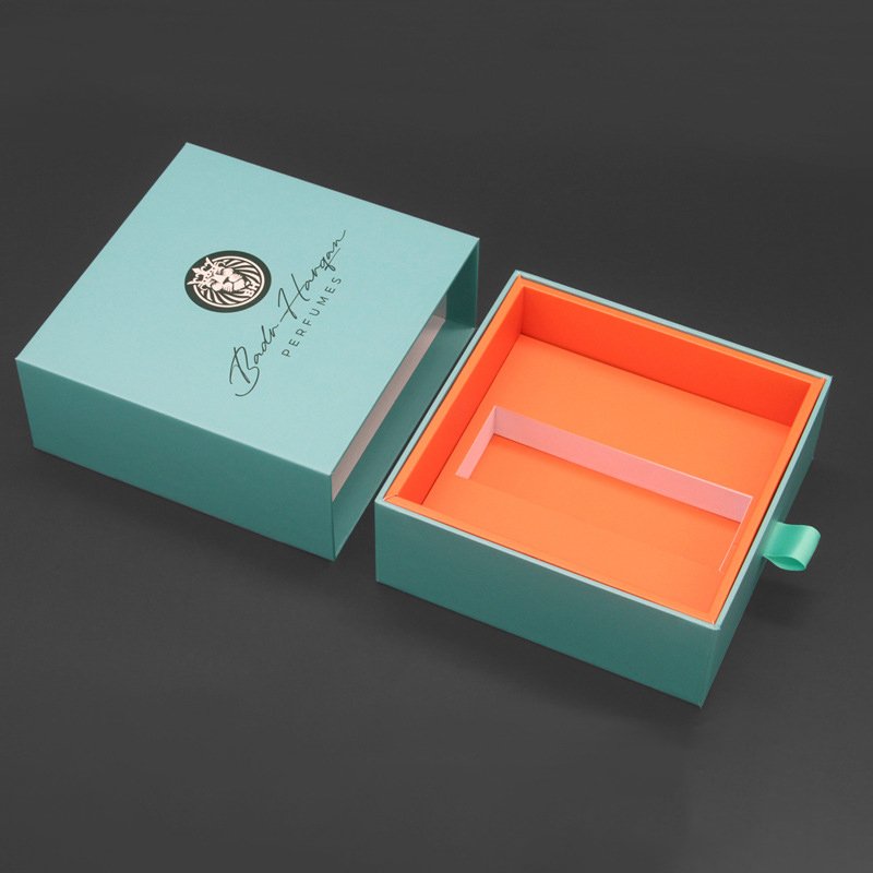 Custom Art Paper Lid And Base Drawer Flip Make Up Cosmetic Boxes Set Packaging For Gift