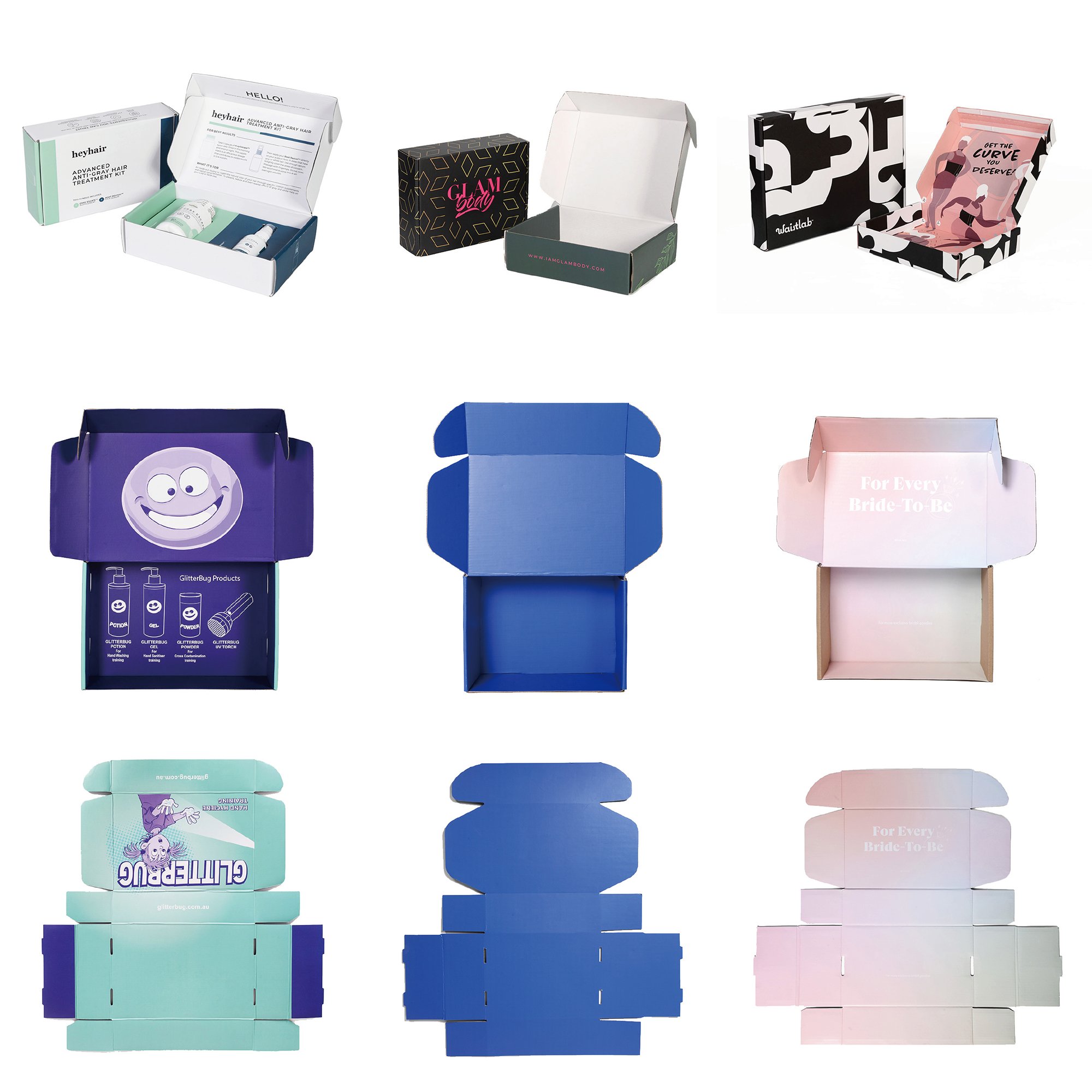Reusable Trending Skincare/Beauty/Cosmetic Pink Foldable Paper Custom Shipping Boxes Logo Gift Mailing Post Box Packaging
