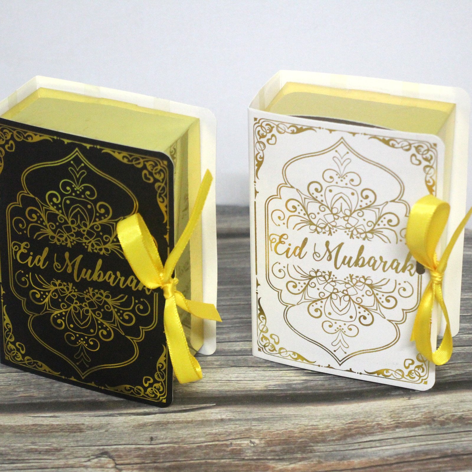 Morsun Book Shape Eid Mubarak Chocolate Candy Boxes Ramadan Decor Gift Packaging Box Food Cake Packaging Handmade Art Paper