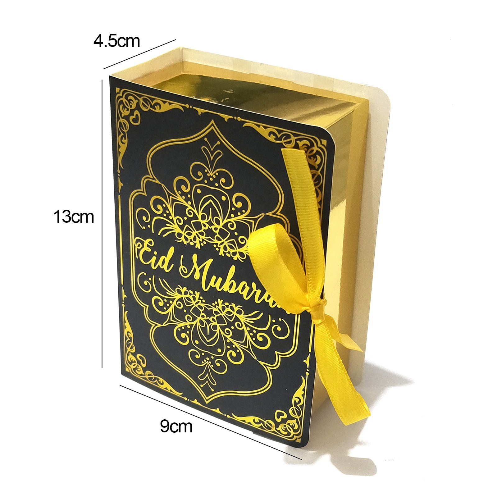 Morsun Book Shape Eid Mubarak Chocolate Candy Boxes Ramadan Decor Gift Packaging Box Food Cake Packaging Handmade Art Paper