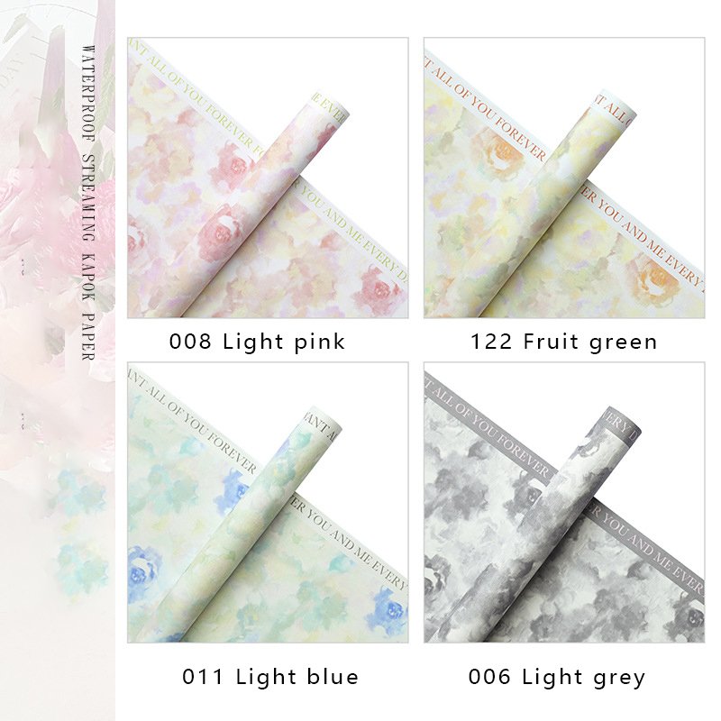 Thick Waterproof Flowing Shadow Kapok Paper Flower Wrapping Paper Custom Size Coated Flower Bouquet Packaging