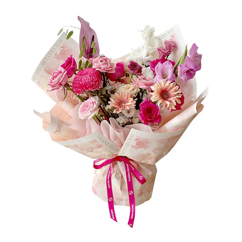 Thick Waterproof Flowing Shadow Kapok Paper Flower Wrapping Paper Custom Size Coated Flower Bouquet Packaging