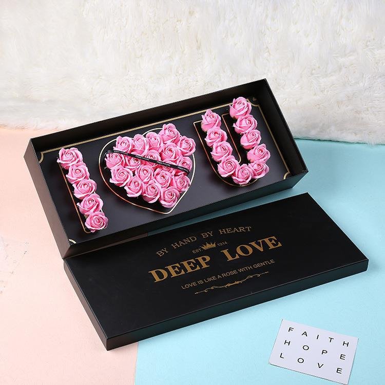 2024 Hot Sale Flower Packing Rectangular Gift Box Cake Rose Valentine's Day Love Box Packing Empty Box