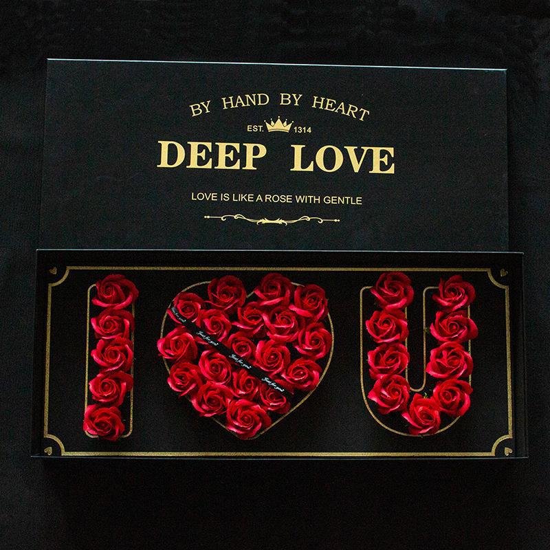 2024 Hot Sale Flower Packing Rectangular Gift Box Cake Rose Valentine's Day Love Box Packing Empty Box